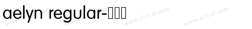 aelyn regular字体转换